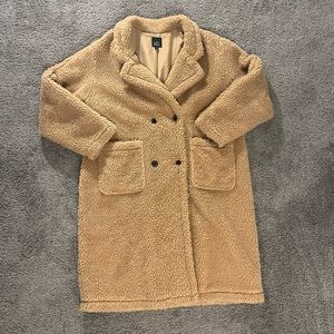 Wild Fable Sherpa Longline Double Breasted Teddy Coat